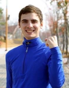 Jerome Lermyte gets his Korean pose on (Pic: KRA)