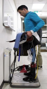 Weighing in with winners: Darryll Holland (KRA)