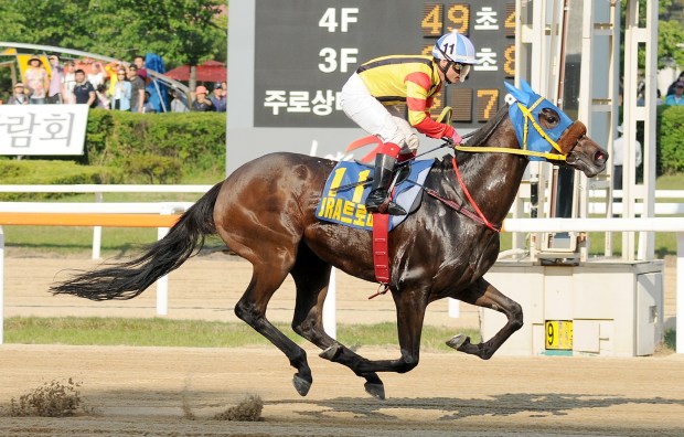 Bichui Jeongsang and Ikuyasu Kurakane win the JRA Trophy (Pic: Ross Holburt)
